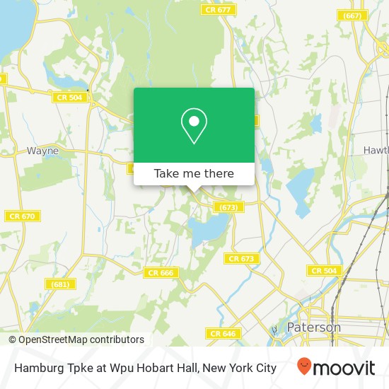 Hamburg Tpke at Wpu Hobart Hall map