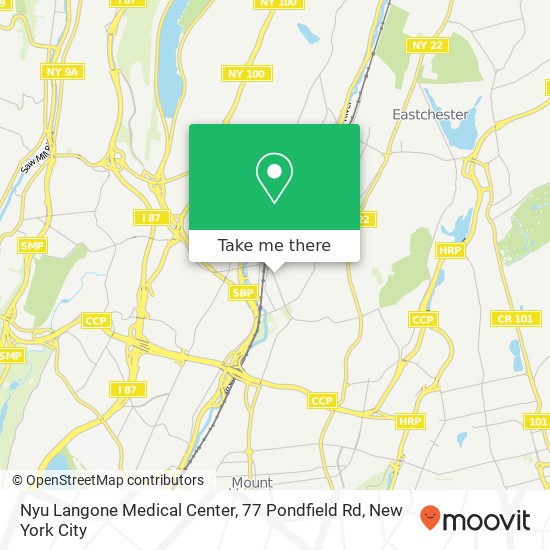 Mapa de Nyu Langone Medical Center, 77 Pondfield Rd