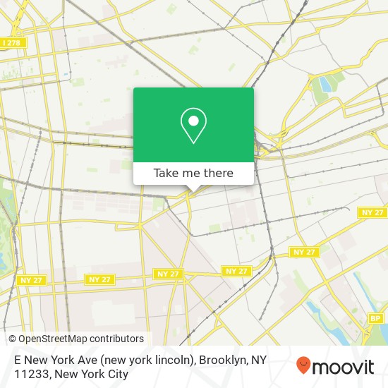 E New York Ave (new york lincoln), Brooklyn, NY 11233 map