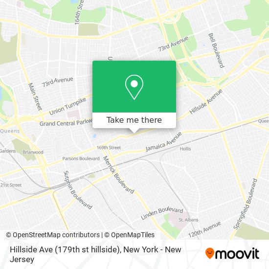 Hillside Ave (179th st hillside) map