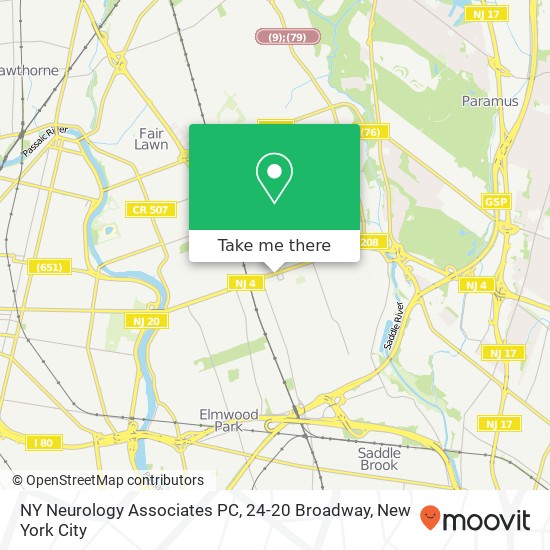 Mapa de NY Neurology Associates PC, 24-20 Broadway