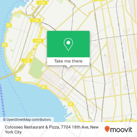 Mapa de Colosseo Restaurant & Pizza, 7704 18th Ave