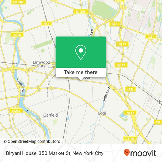 Biryani House, 350 Market St map