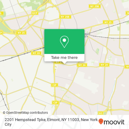 Mapa de 2201 Hempstead Tpke, Elmont, NY 11003