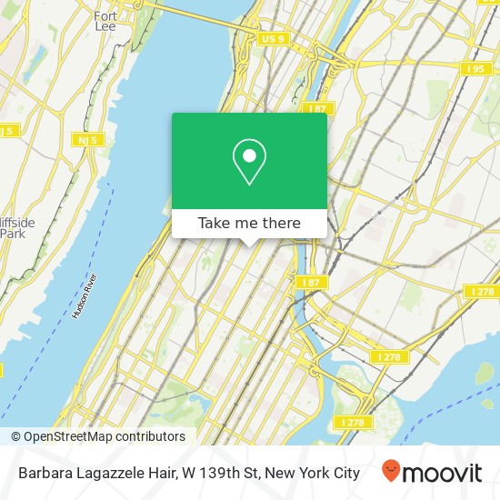 Mapa de Barbara Lagazzele Hair, W 139th St