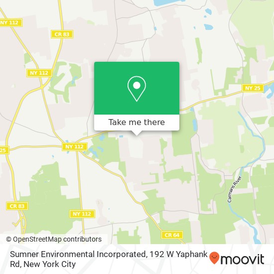 Mapa de Sumner Environmental Incorporated, 192 W Yaphank Rd