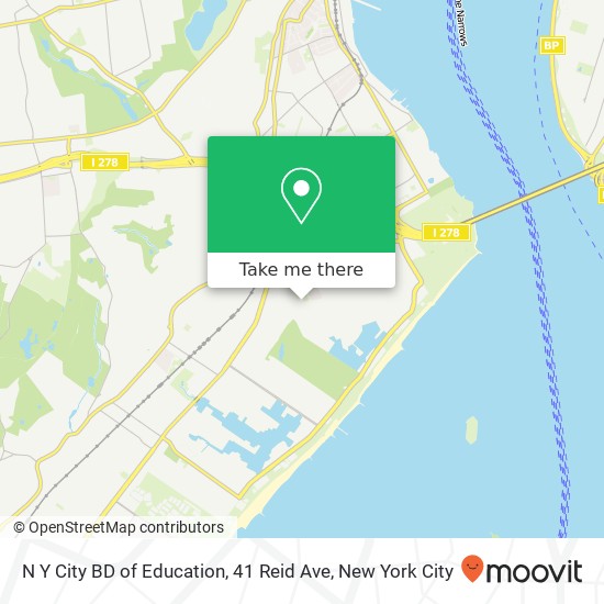 Mapa de N Y City BD of Education, 41 Reid Ave