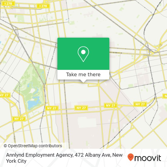 Mapa de Annlynd Employment Agency, 472 Albany Ave