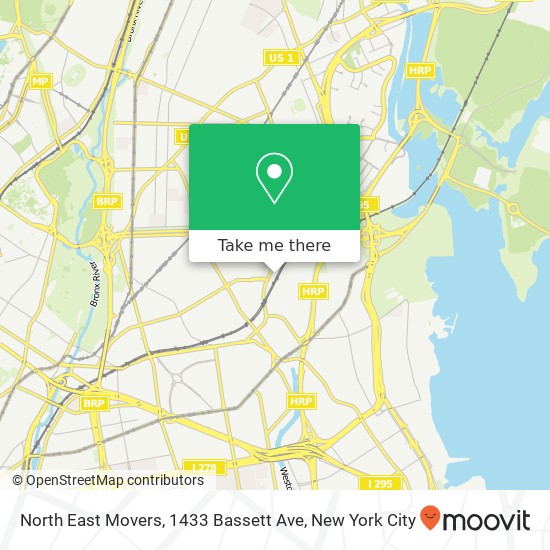 North East Movers, 1433 Bassett Ave map