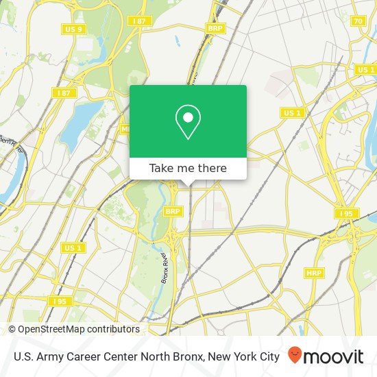 U.S. Army Career Center North Bronx map