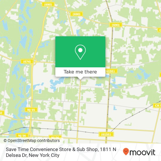 Save Time Convenience Store & Sub Shop, 1811 N Delsea Dr map