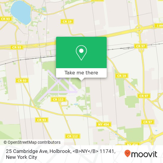 25 Cambridge Ave, Holbrook, <B>NY< / B> 11741 map