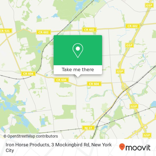 Mapa de Iron Horse Products, 3 Mockingbird Rd