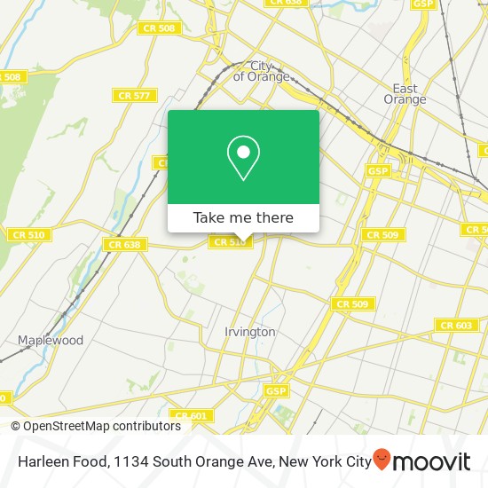 Harleen Food, 1134 South Orange Ave map