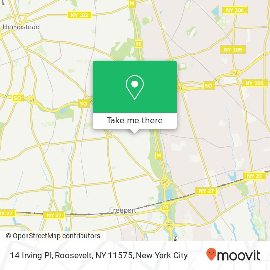 14 Irving Pl, Roosevelt, NY 11575 map