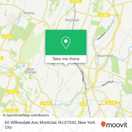 60 Willowdale Ave, Montclair, NJ 07042 map