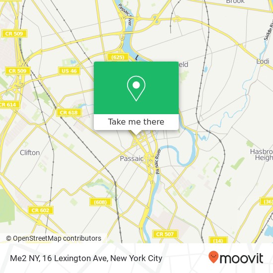 Me2 NY, 16 Lexington Ave map