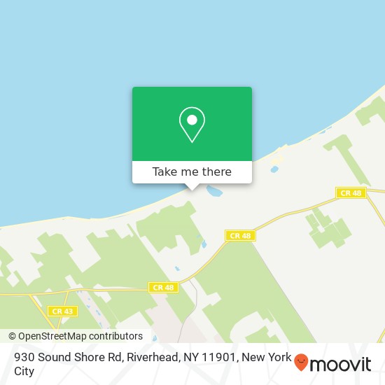 Mapa de 930 Sound Shore Rd, Riverhead, NY 11901