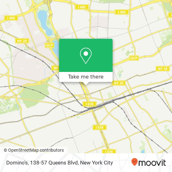 Mapa de Domino's, 138-57 Queens Blvd
