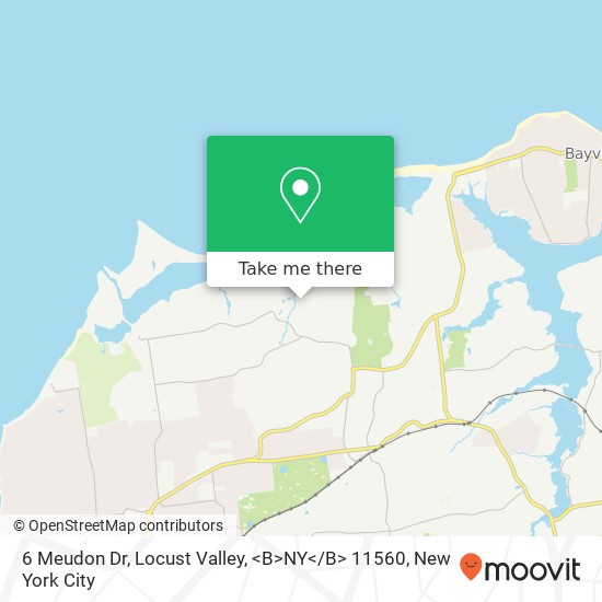 6 Meudon Dr, Locust Valley, <B>NY< / B> 11560 map