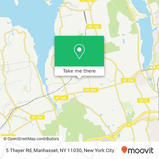 Mapa de 5 Thayer Rd, Manhasset, NY 11030