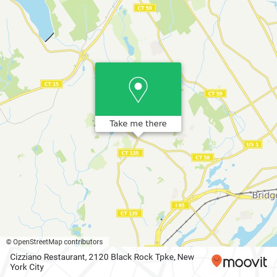 Mapa de Cizziano Restaurant, 2120 Black Rock Tpke