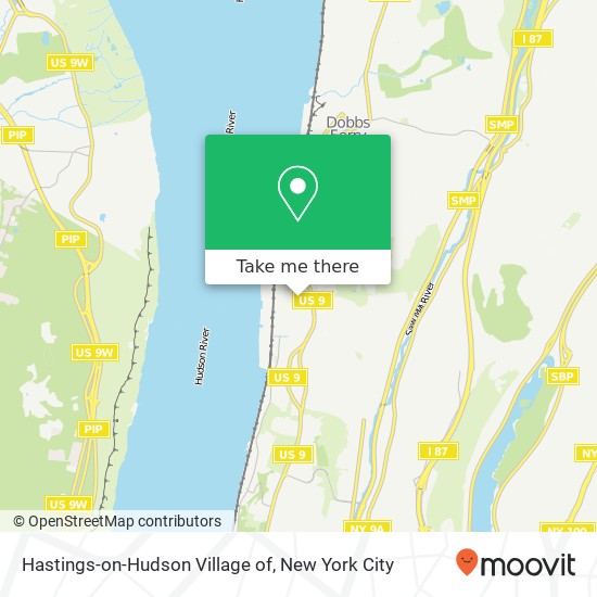 Hastings-on-Hudson Village of map