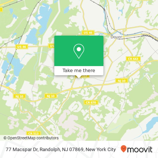 77 Macspar Dr, Randolph, NJ 07869 map