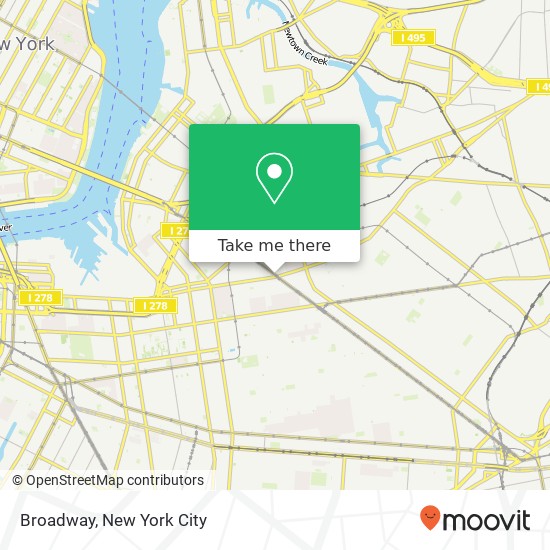 Mapa de Broadway, Brooklyn, NY 11206