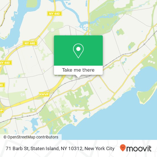 Mapa de 71 Barb St, Staten Island, NY 10312