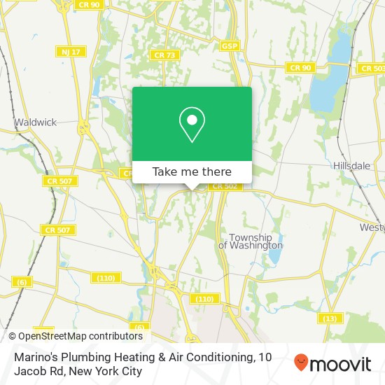 Marino's Plumbing Heating & Air Conditioning, 10 Jacob Rd map