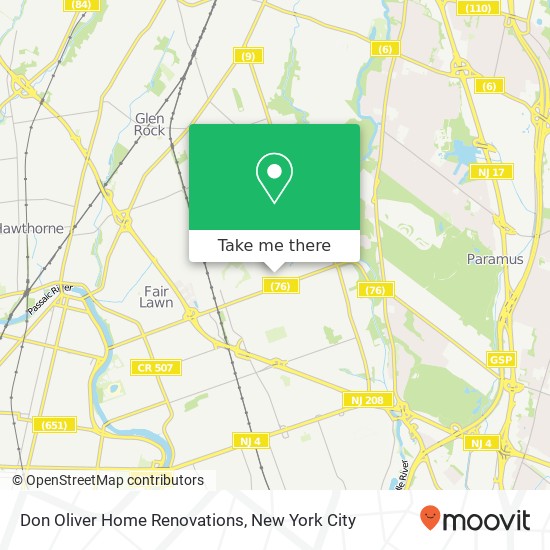 Don Oliver Home Renovations map