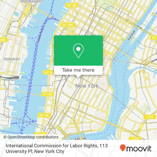 International Commission for Labor Rights, 113 University Pl map