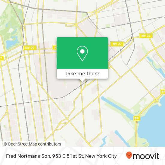 Mapa de Fred Nortmans Son, 953 E 51st St