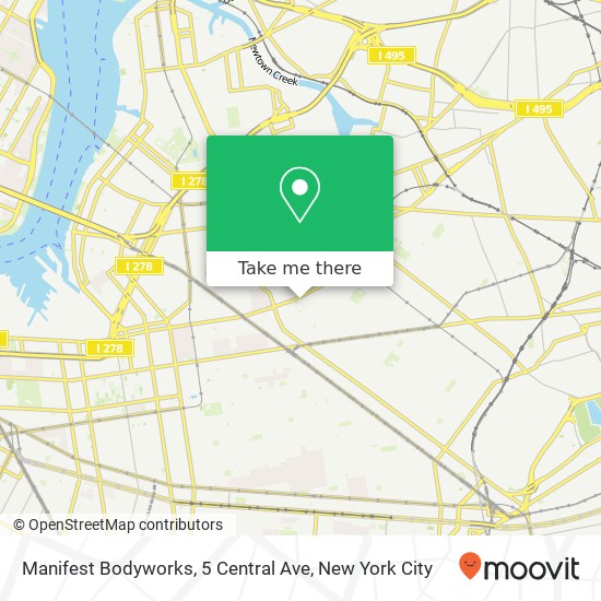Manifest Bodyworks, 5 Central Ave map