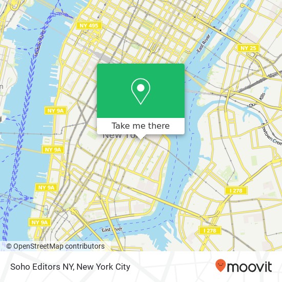 Mapa de Soho Editors NY