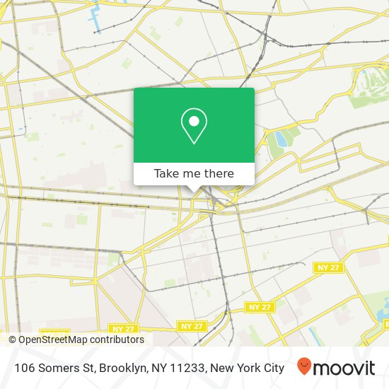 Mapa de 106 Somers St, Brooklyn, NY 11233