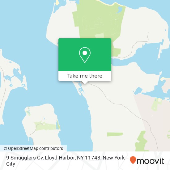 Mapa de 9 Smugglers Cv, Lloyd Harbor, NY 11743