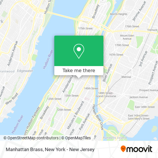 Manhattan Brass map