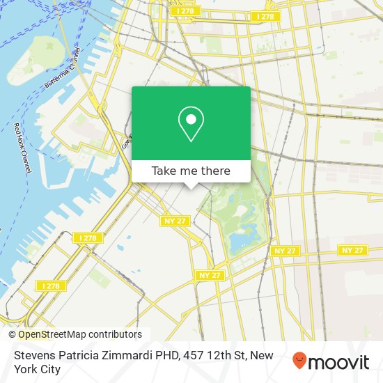 Mapa de Stevens Patricia Zimmardi PHD, 457 12th St