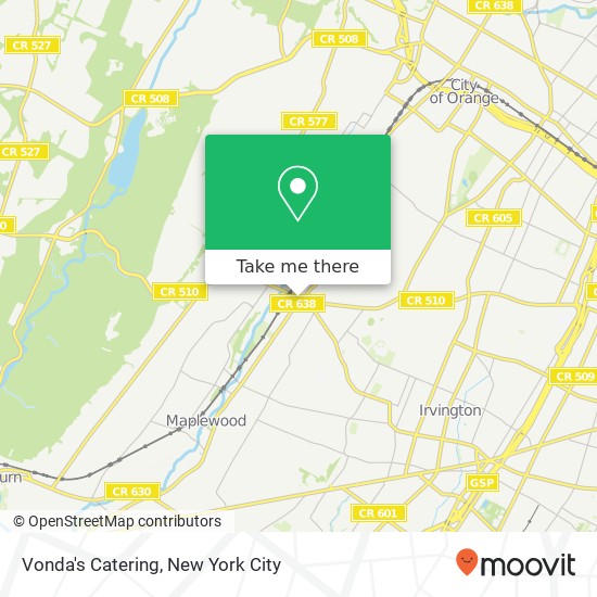 Vonda's Catering map