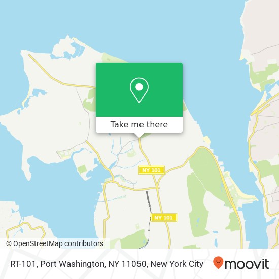 Mapa de RT-101, Port Washington, NY 11050