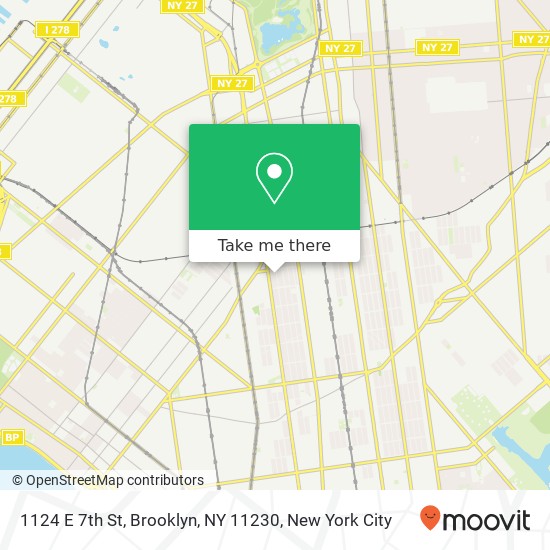 Mapa de 1124 E 7th St, Brooklyn, NY 11230