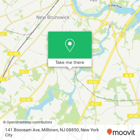 Mapa de 141 Booream Ave, Milltown, NJ 08850