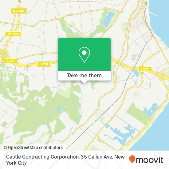 Mapa de Castle Contracting Corporation, 35 Callan Ave