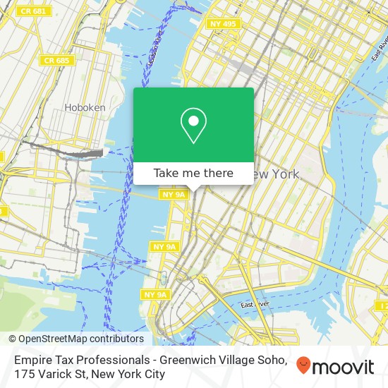 Mapa de Empire Tax Professionals - Greenwich Village Soho, 175 Varick St
