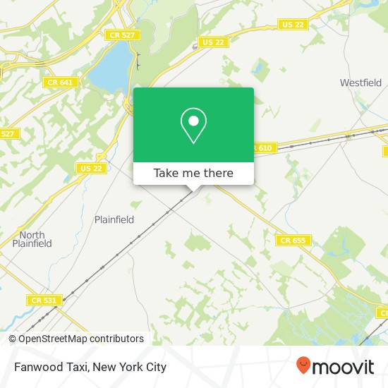 Mapa de Fanwood Taxi