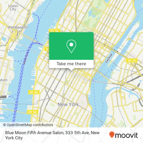 Blue Moon Fifth Avenue Salon, 333 5th Ave map