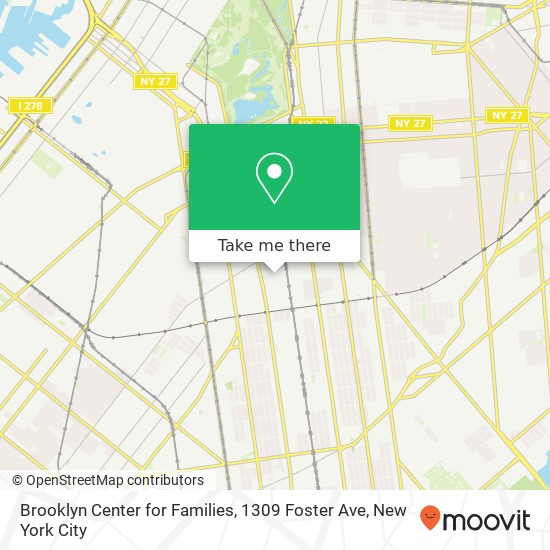 Mapa de Brooklyn Center for Families, 1309 Foster Ave