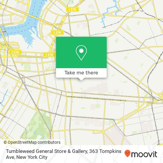 Tumbleweed General Store & Gallery, 363 Tompkins Ave map
